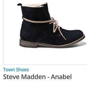 Steve Madden black suede ankle booties